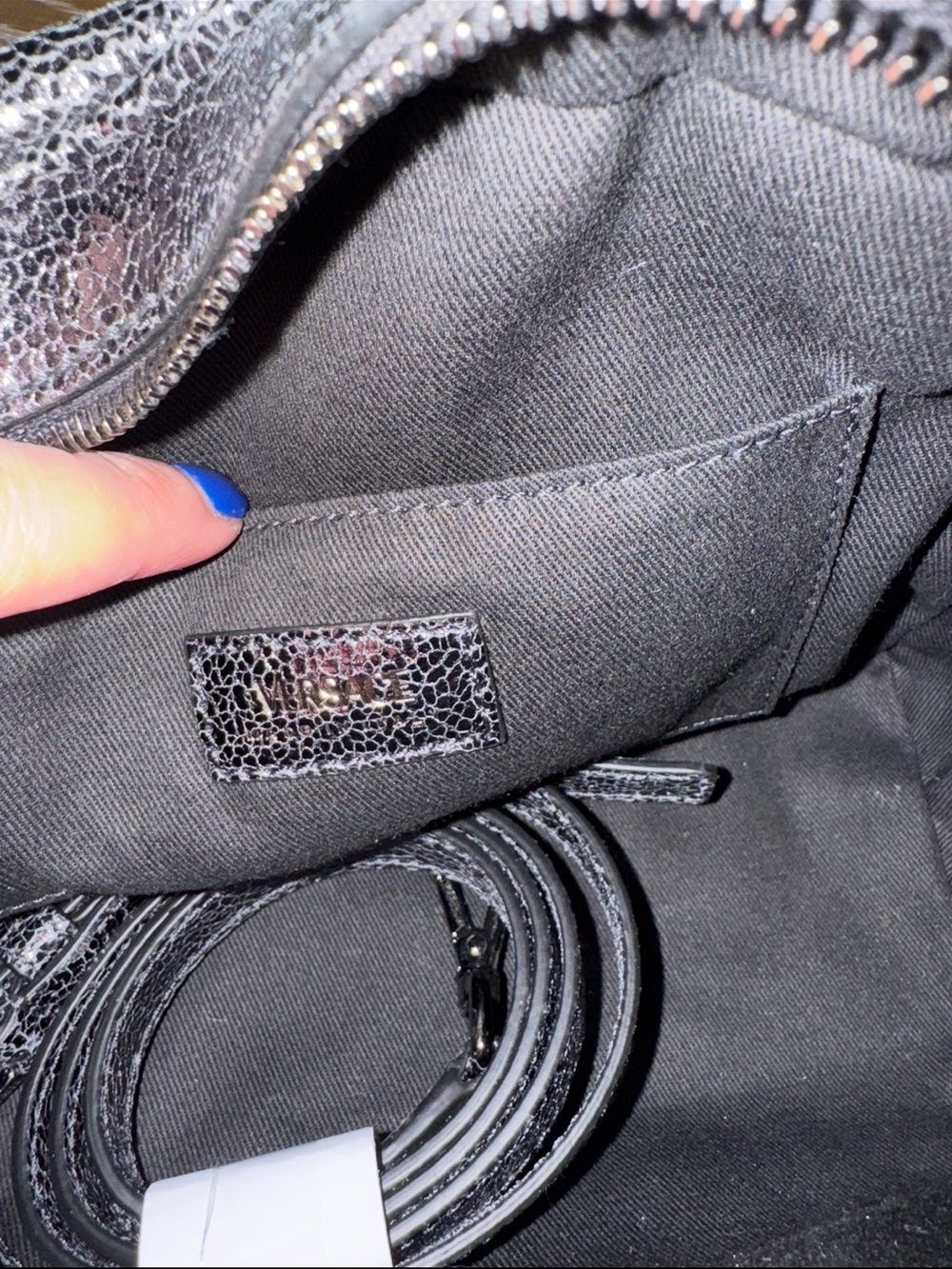 VERSACE authentic gunmetal purse - Picture 6 of 8